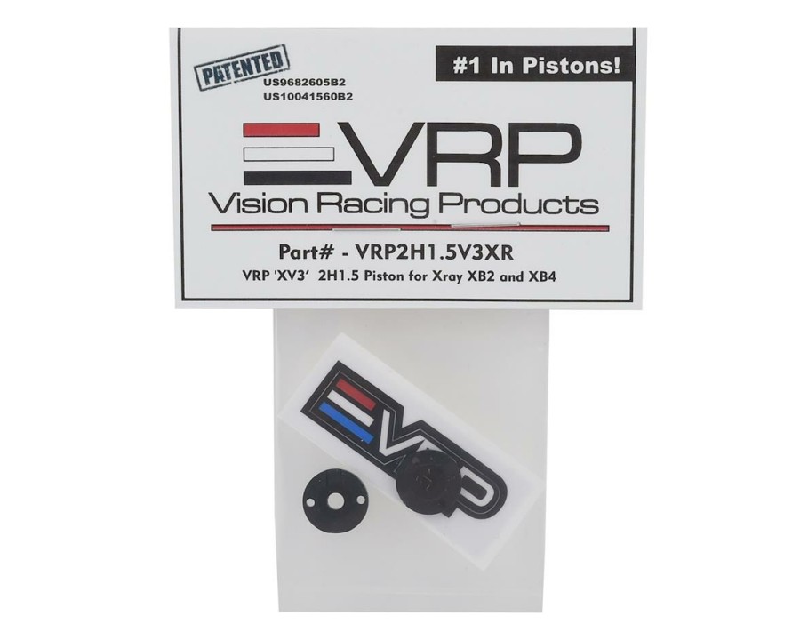 Parts * | Vrp Xray 1/10 "X V3" Flat Shock Piston (2) (1.5Mm X 2 Hole) (Black)