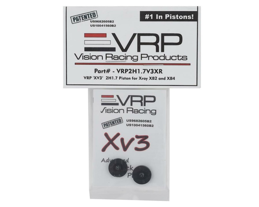 Parts * | Vrp Xray 1/10 "X V3" Flat Shock Piston (2) (1.7Mm X 2 Hole) (Black)